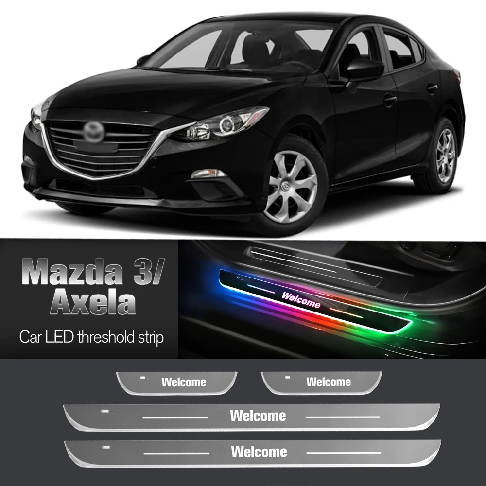 

Car Door Sill Light For Mazda 3 Axela 2003-2023 2008 2010 2015 Customized Logo LED Welcome Threshold Pedal Lamp Accessories