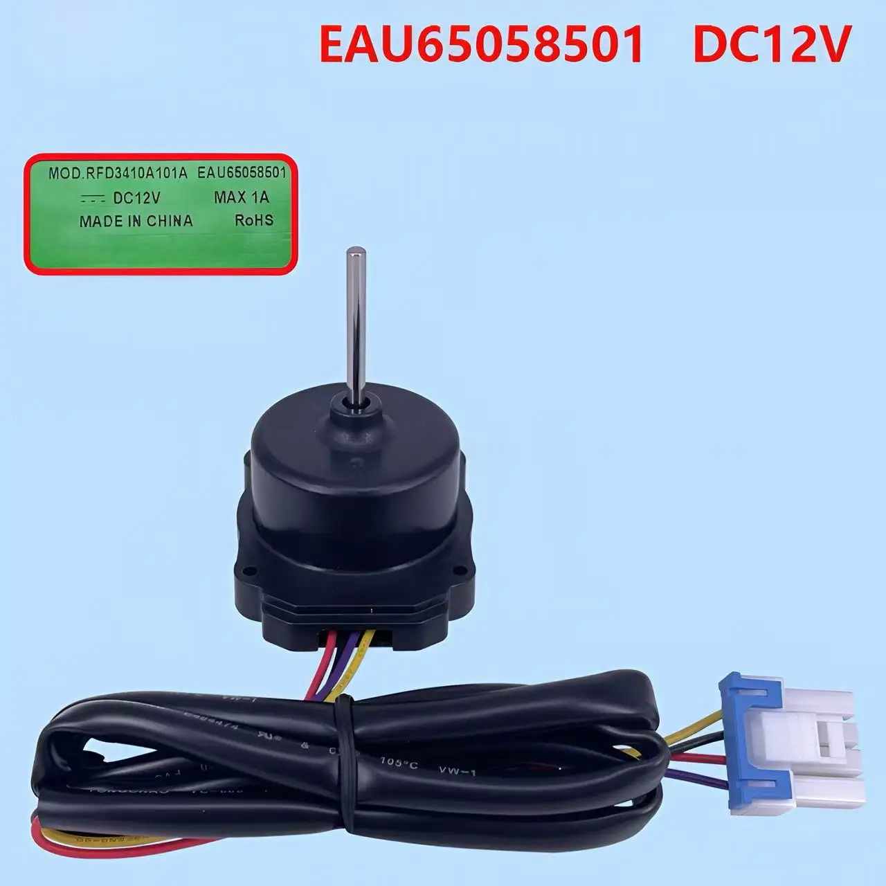EAU65058501 MOD.RFD3410A101A Motor de ventilador de refrigeración de refrigerador para LG Motor de refrigerador ventilador de congelador 12V 1A piezas de refrigerador