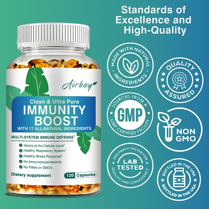 كبسولات تعزيز المناعة - مضادات الأكسدة، تعزز المناعة، تدعم صحة الجهاز التنفسي - مع فيتامين C والزنك والتوت