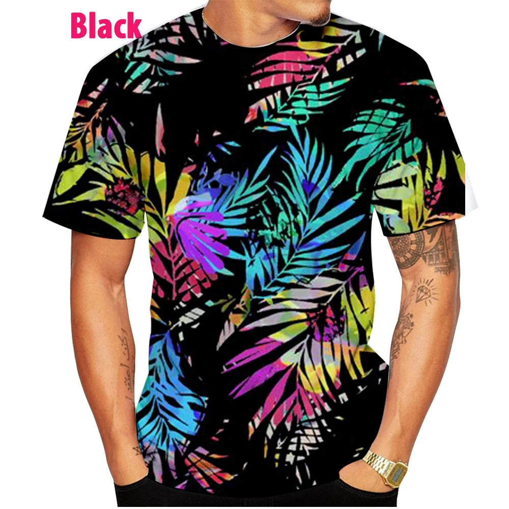 

Men/women Hawaiian Shirt Short-Sleeved 3d Printed Palm Motif T Shirt