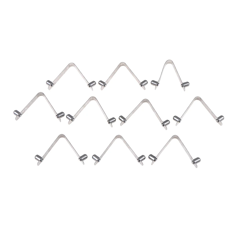10Pcs V Snapshot Lock The Kayak Paddle Plate Tent Pole Single/Double-Button Flock Telescopic Positioning Spring Clip 3-5mm