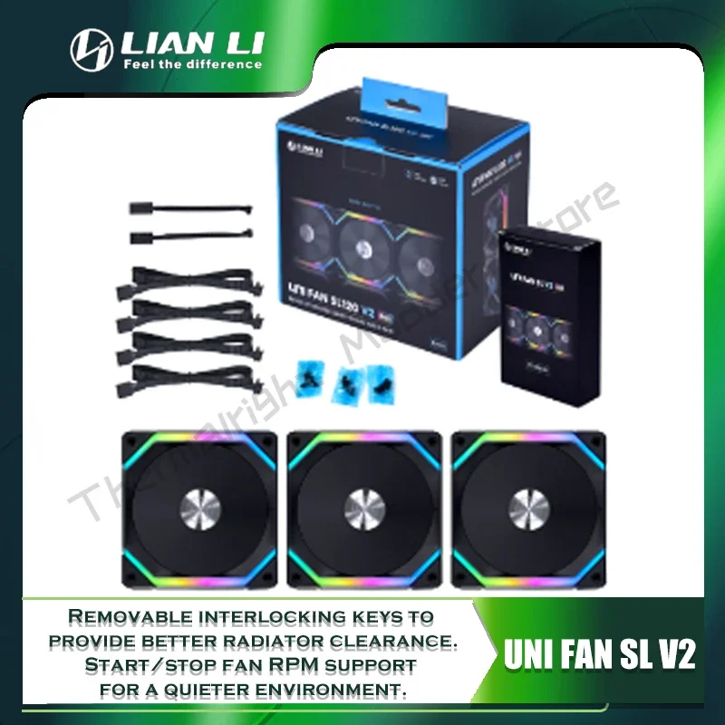 LIAN LI UNI FAN SL V2 SL120V2 SL140V2 Forward & Reverse Blade 10% Performence Upgraded Version RGB Fan kit