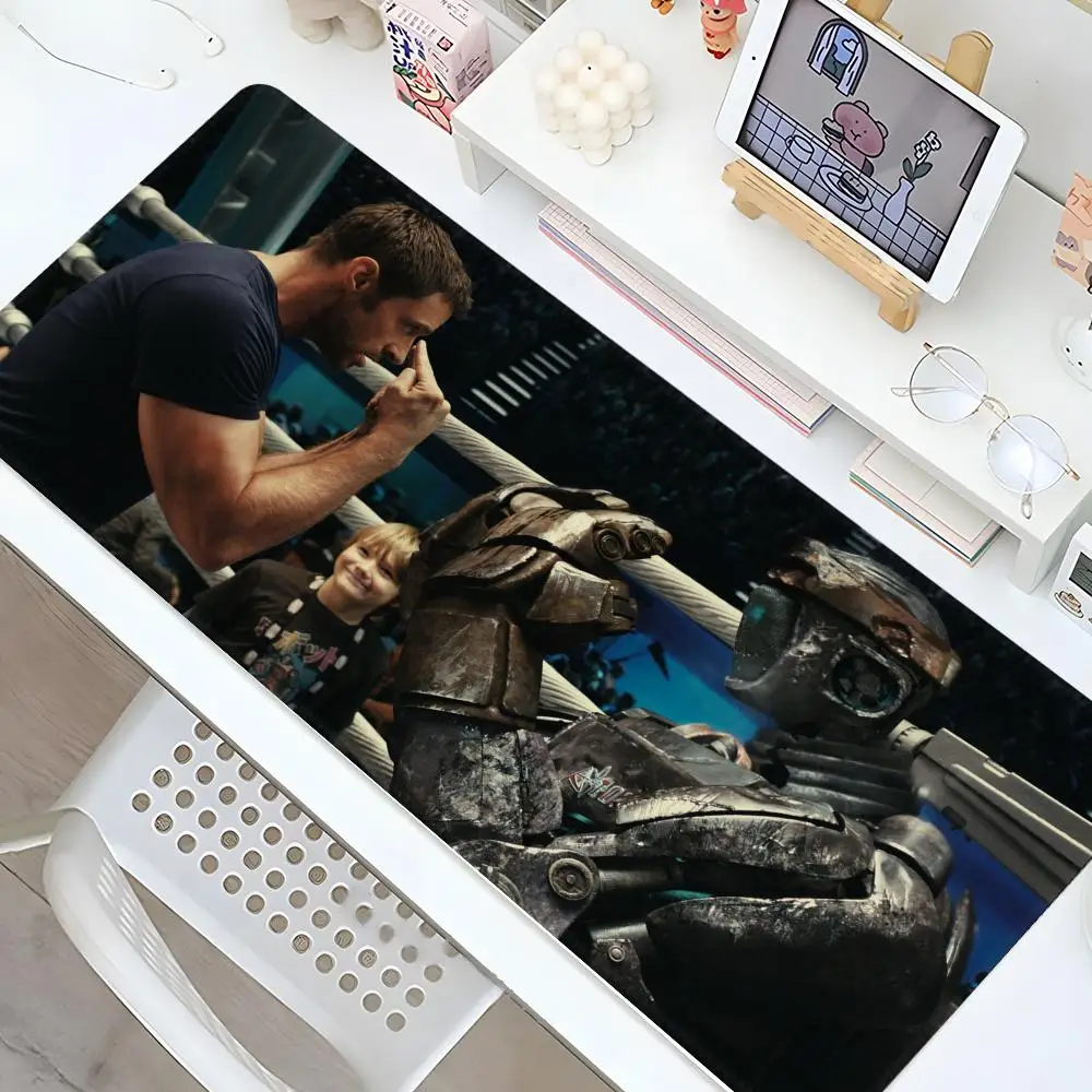 Real Steel Mouse Pad Gaming Locking Edge safely Big Computer Gamer Large Rubber Art Mousepad Laptop Desk Mat