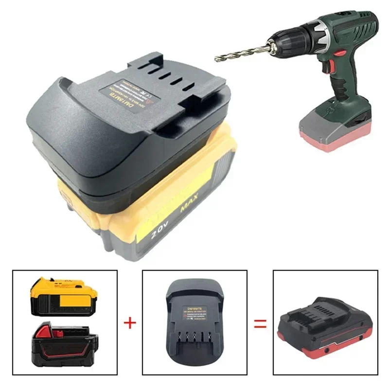 Adapter akumulatora DM18MTB do akumulatorów Dewalt/Milwaukee 18/20 V z akumulatorami litowymi Metabo 18 V Power Tools