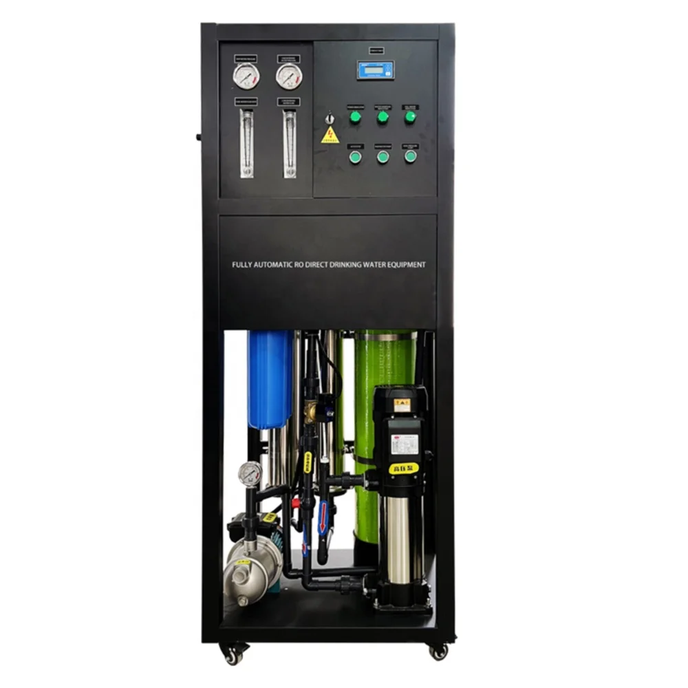 

New 0.25t/h reverse osmosis water treatment equipment with upgraded pump motor and engine PLC