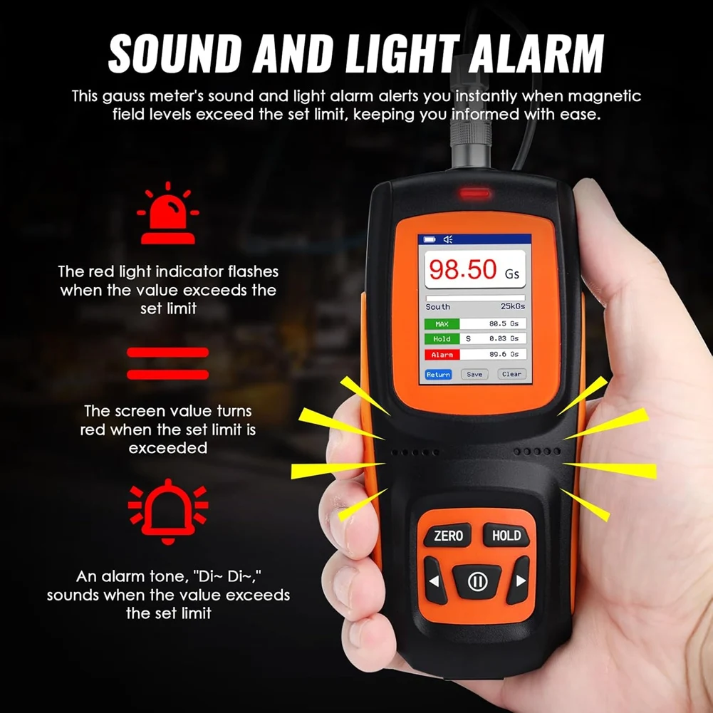 

A76X-Precision Industrial 0-2500Mt Tesla-Meter, Gauss Meter,± 2% Accuracy Magnetometer, Rechargeable Gaussmeter With Hall Probe