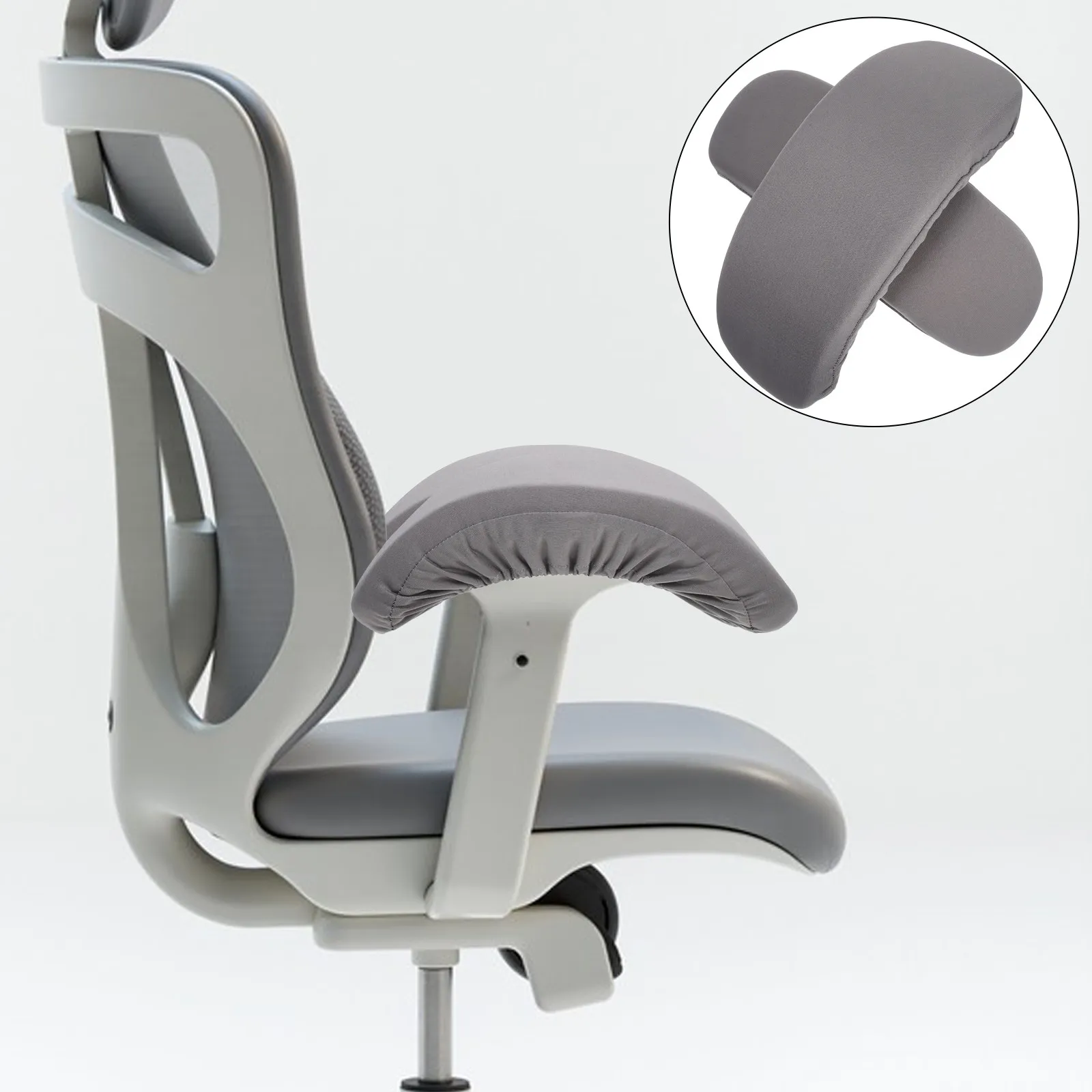 2Pcs Office Chair Armrest Cushion High-Density Brace for Long Work Gaming Sessions Easy Install Removable Armrest