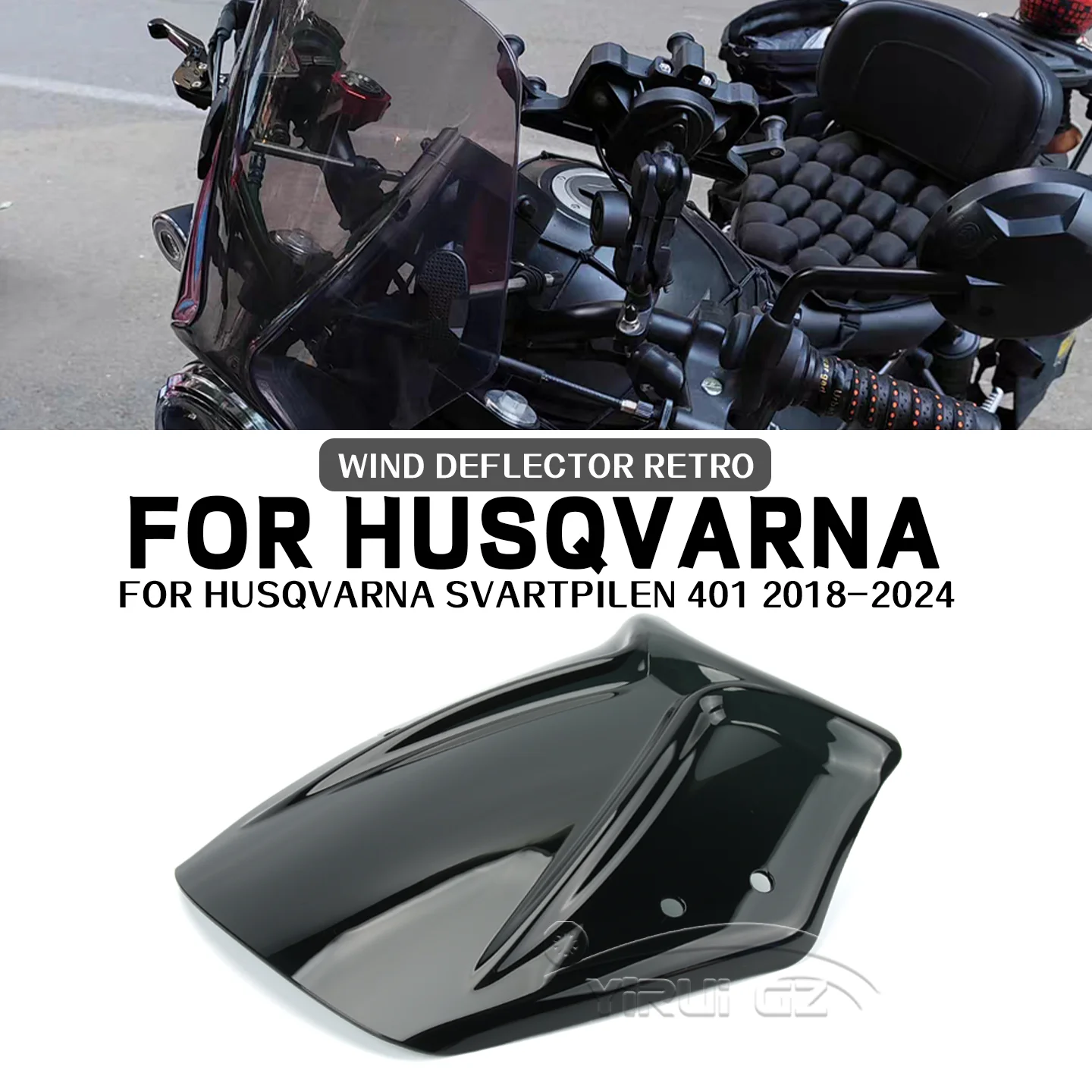 

NEW Motorcycle Accessories For HUSQVARNA SVARTPILEN 401 401 2018-2023 2024 Windscreen Screen Wind Deflectors Adjustable Bracket