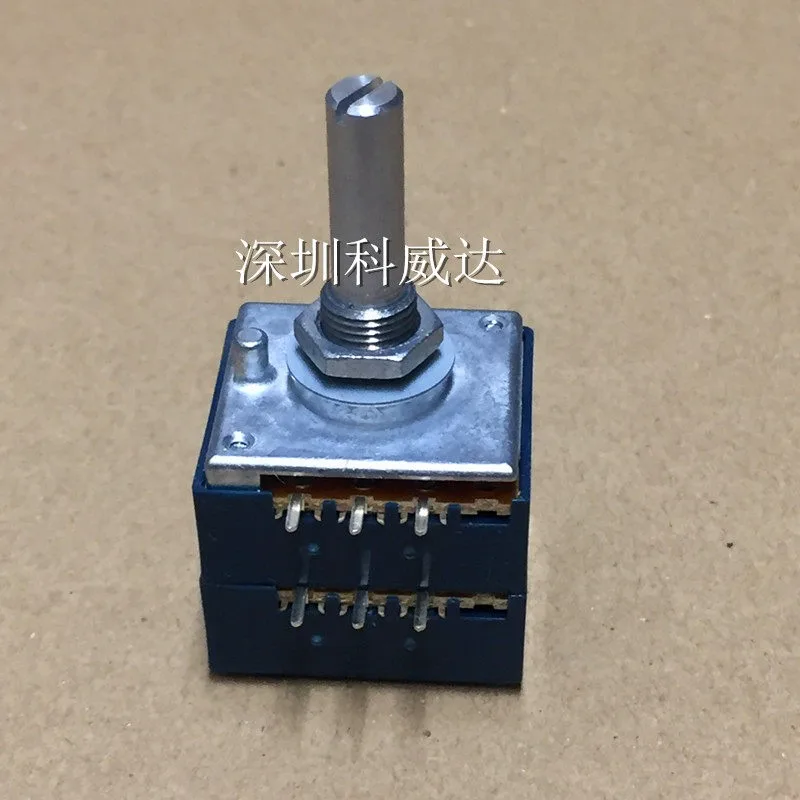 1PCS Original  27 potentiometer, fever level volume potentiometer, dual connection 6-pin 100KA