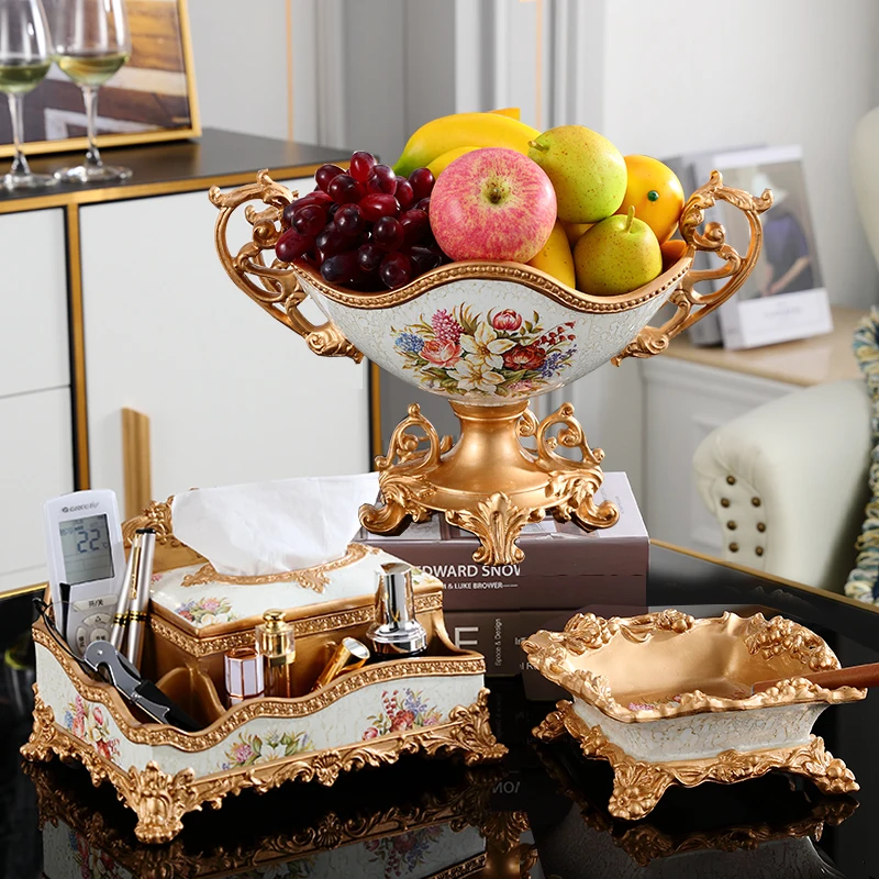 European large fruit plate American light luxury decoration luxury living room tea table household dried fruit plate decoration