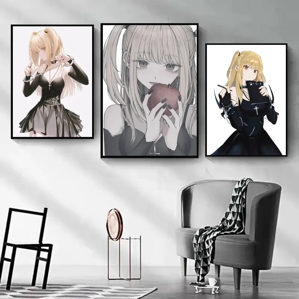 

1 шт. Горячая Аниме Death Note Misa Amane плакаты Наклейки художественные настенные росписи Декор игровая комната Декор подарки Kawaii HD Картина Кот автомобили
