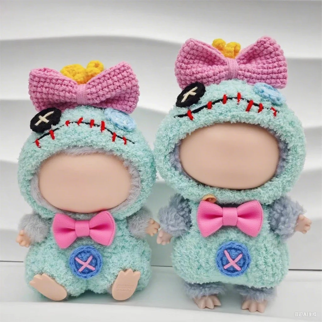 

Anime Doll Clothes for 17cm Labubu Doll Outfits Designer Luxury Funny Monster Set Clothes Toy Labubu Clothe Doll Accessorie