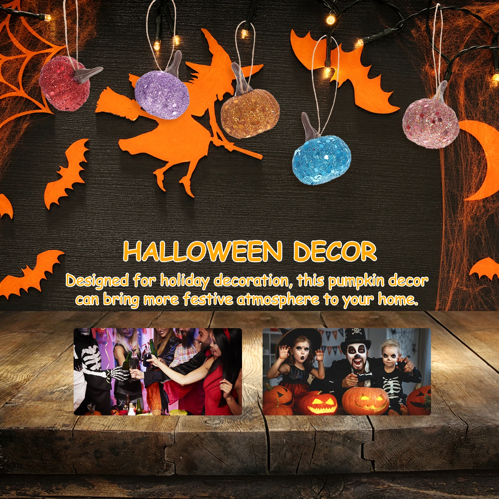 

20 Pcs Artificial Simulated Foam Pumpkin Decoration Halloween Hanging Inflatable Foams Pumpkins