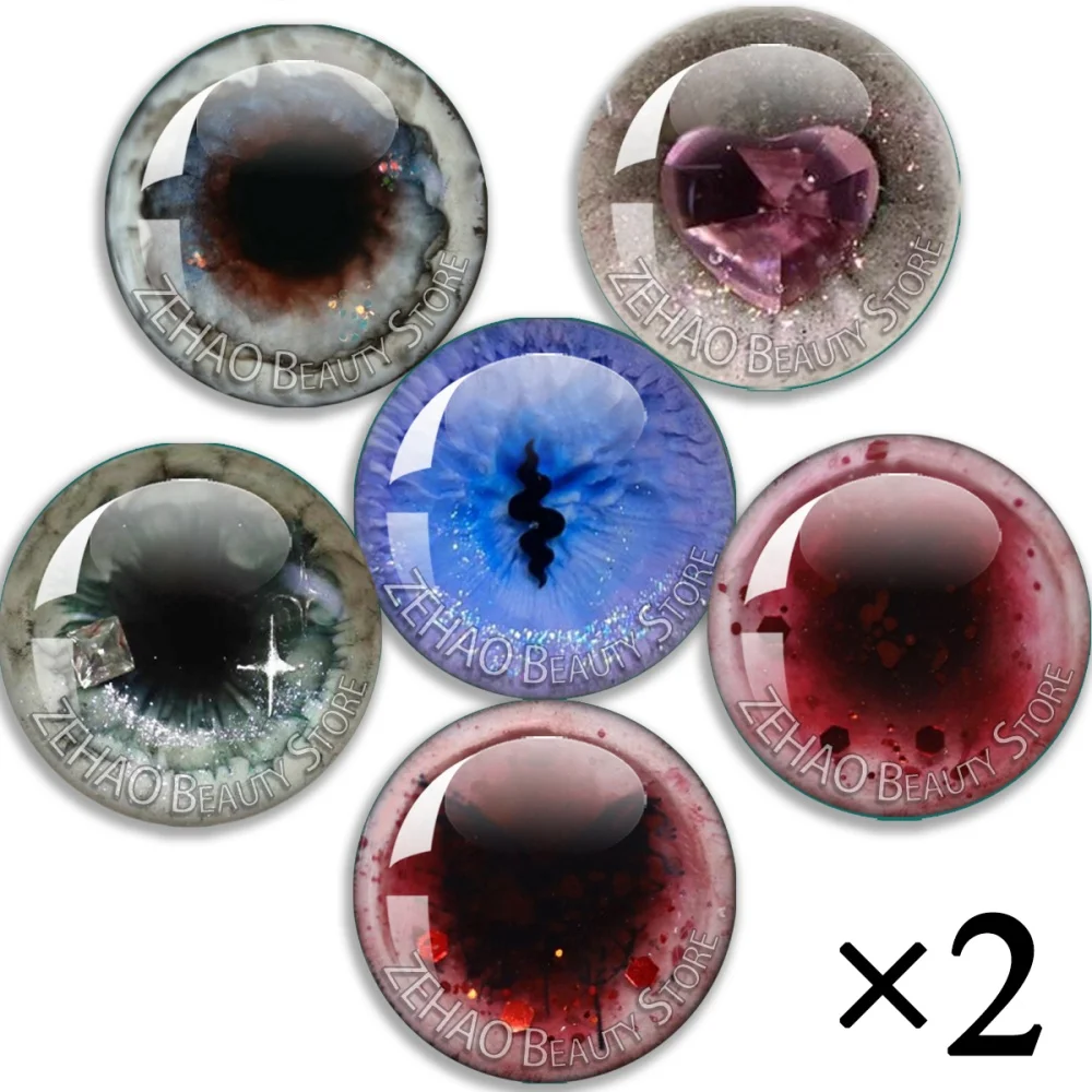 Blyth Doll 12pcs/set Glass Dolls Eye Chip DIY Crafts Eyeballs 10MM-40MM for Blyth Dolls Drop Glue Eye Pupil Girl Toy Eyes Gift