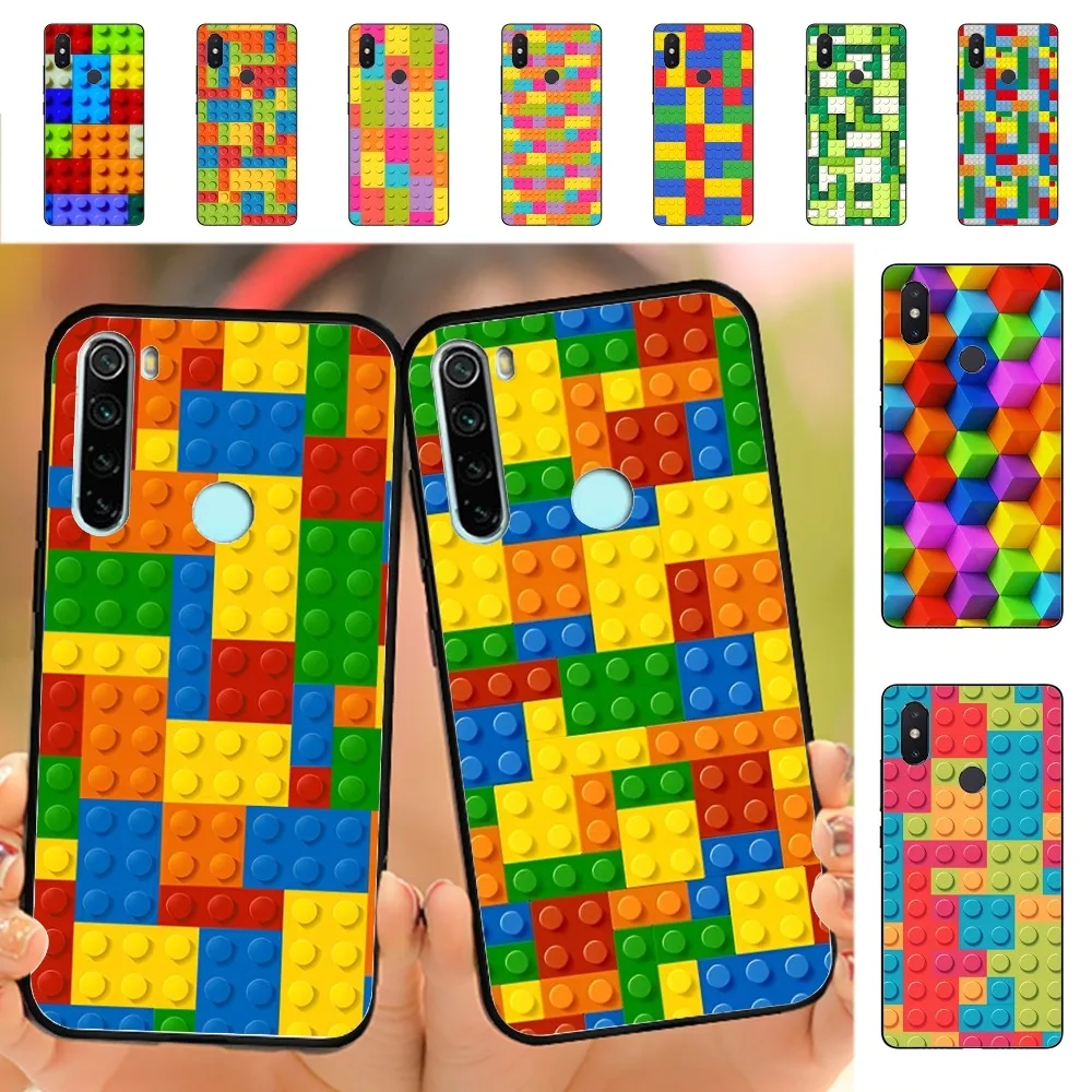 Toy Building Blocks Colorful Cute Kids  Phone Case For Redmi Note 4 X 5 A 6 7 8 T 9 9S 10 11 11S 11Epro Poco M3 pro