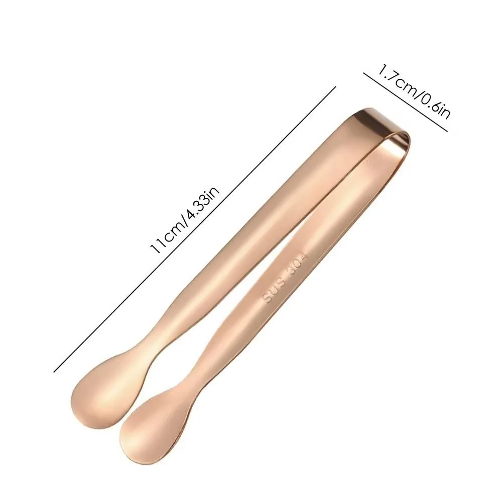 New Stainless Steel Ice Tongs Thickened Non Slip Ice Clip Spoon Shaped Rust-resistant Ice Clamp Tool Kitchen Accessories