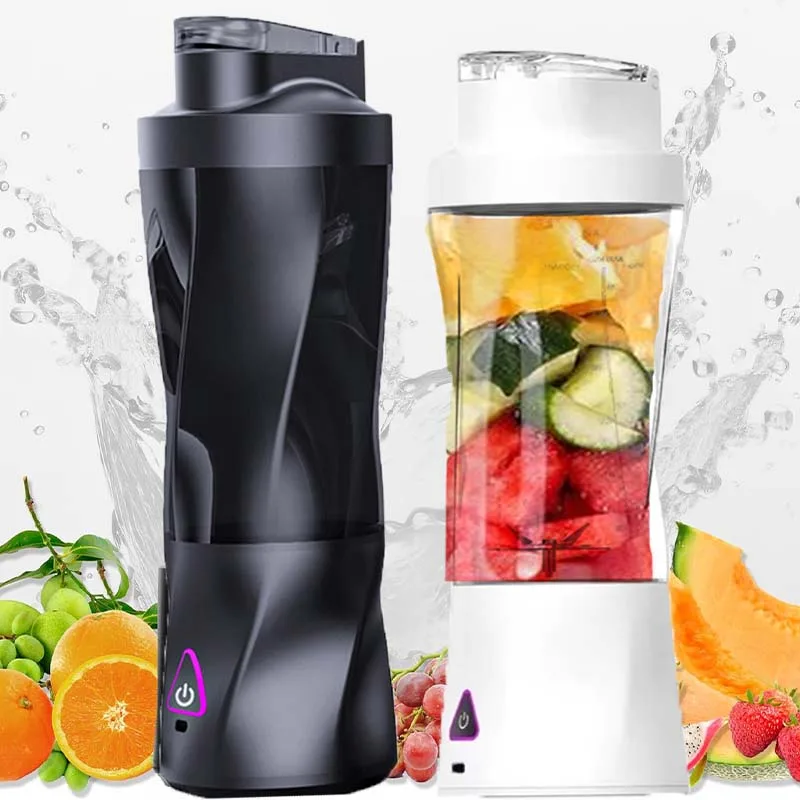 Tragbarer Saftmixer, hohe Geschwindigkeit, große Kapazität, starker Motor, Eiszerkleinerung, Smoothies, Entsaften, USB-aufladbar, für Zuhause und Büro