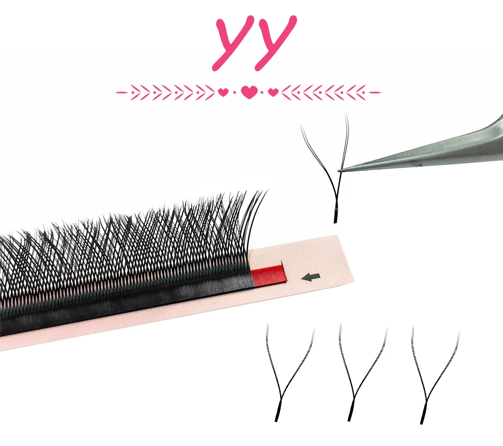 Goddess W-förmige Bloom 3D 4D 5D 6D 7D 8D Automatisch blühende vorgefertigte Fächerwimpernverlängerungen, natürlich weiche YY Einzelwimpern – Detail 3