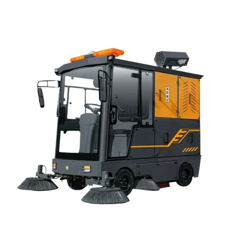 Electric sweeper, fully enclosed drive-on industrial automatic commercial factory workshop property sweeper