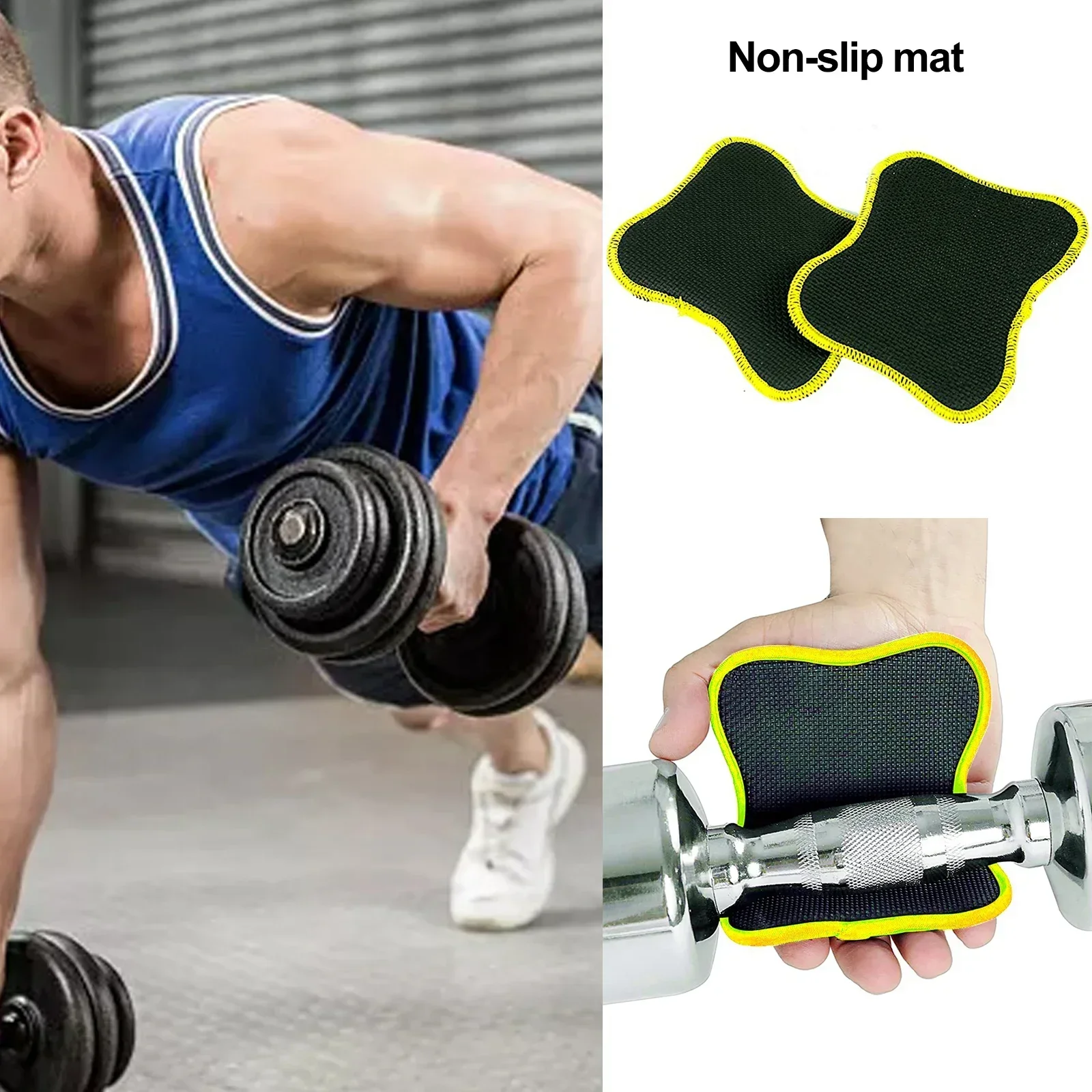 Hand Spacers Grip Pads Palm Portable Train 2pcs Aerobics Covers Exercise Gym Aids Heavy Dumbbell Lightweight Brand New