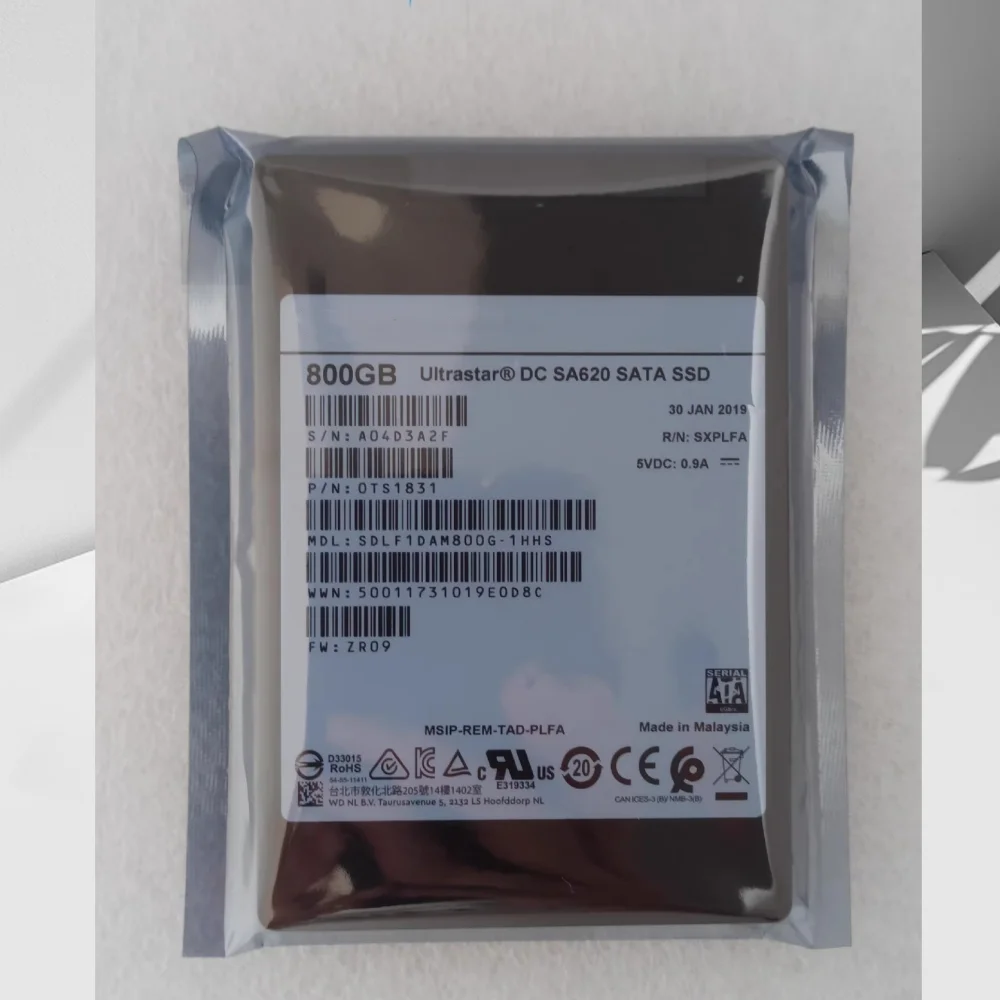 Original for WD Western Digital SA620 1.6T 800G SATA 3.0 6Gb/s 2.5-inch Enterprise  Solid State Drive MLC Suitable