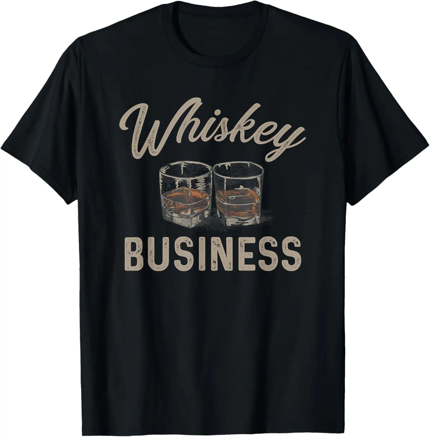 Modelos mais recentes para homens e mulheres – Whisky Business Engraçado Vintage Shot Glasses Camiseta para beber álcool
