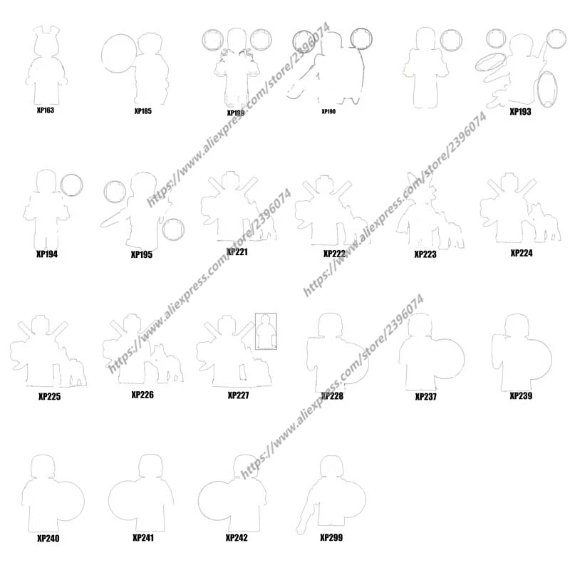 

1 шт., фигурки-конструкторы XP163 XP185 XP189 XP190 XP191 XP193 XP194 XP195 XP221 XP222 XP223 XP224 Series-031