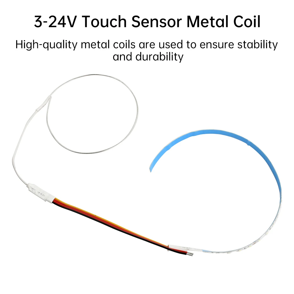 DIY Luminous Touch River ตารางโมดูล LED Light Strip Kit 3-24V Touch Sensor Touch Induction Cellular ขดลวดโลหะ