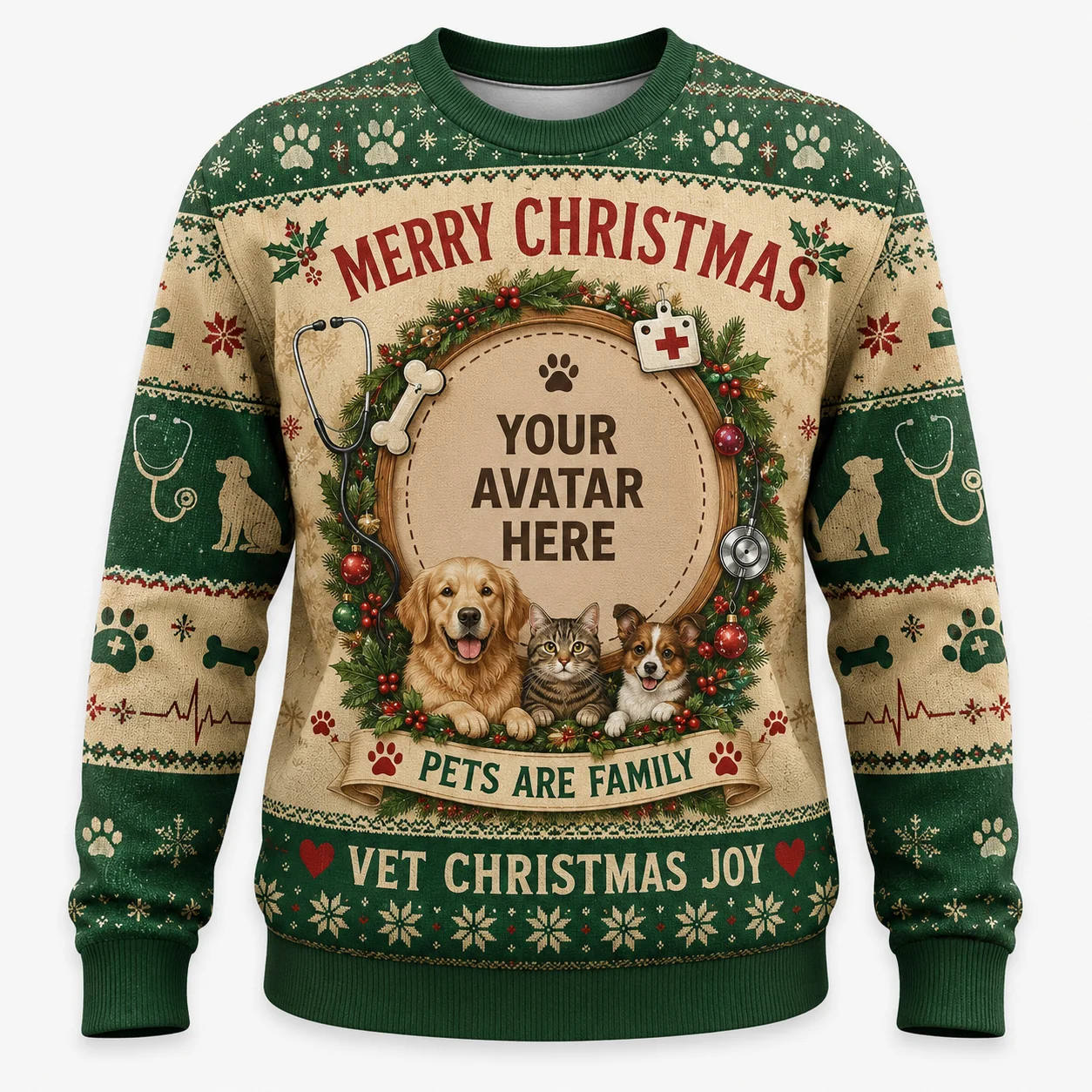 Custom Diy Ugly Christmas Sweater For Pet Lovers, Personalized Holiday Sweaters With Dog Cat Photo Christmas Gift Design