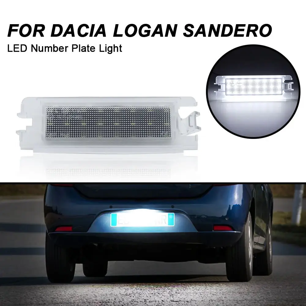 

1PC LED License Plate Light Number Plate Lamp For DACIA LOGAN 1 2004-2012 SANDERO 1 2008-2012 RENAULT CLIO II 2 2001-2004