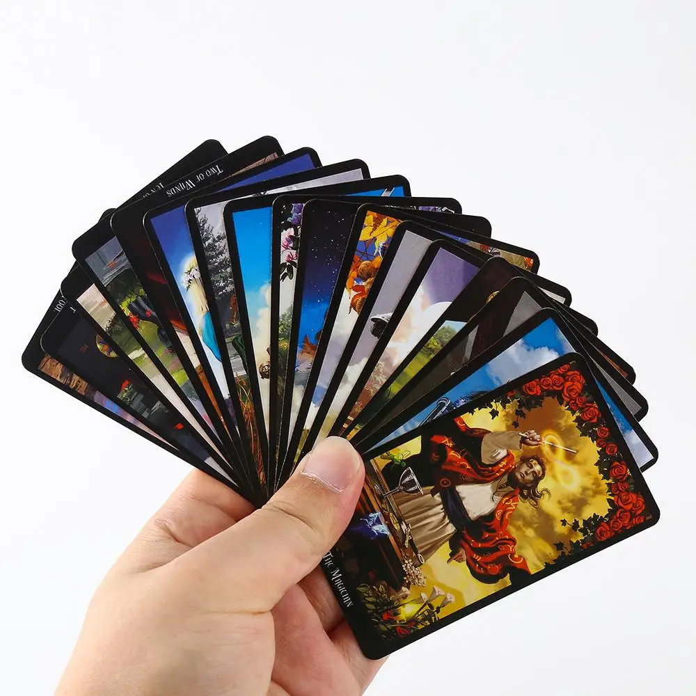 10*6 cm Witch Tarot in A Tin Box 78 Pcs Cards Gilded Edges with Guidebook for Beginners