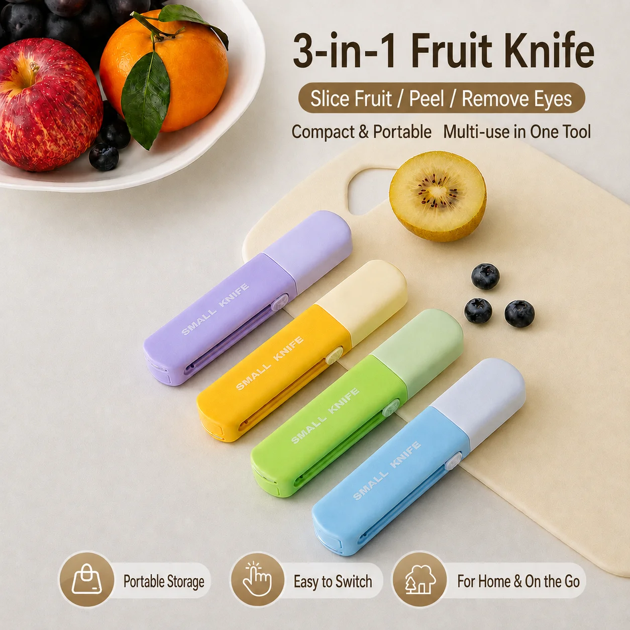 Multifunctional Dual Head Fruit Peeler Portable Household  Vegetable Peeling & Slicing Tool