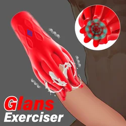 Male Penis Trainer Glans Exerciser Ejaculation Delay Vibrator for Men Male Masturbation Equipment Testis Stimulation Vibration