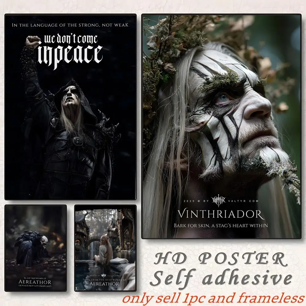 L-Legend Of The Dark Elf Elven Forest Kingdom Poster Home Living Bed Room Bar Hallway Sticky Wall Art Printing Aesthetic Decor