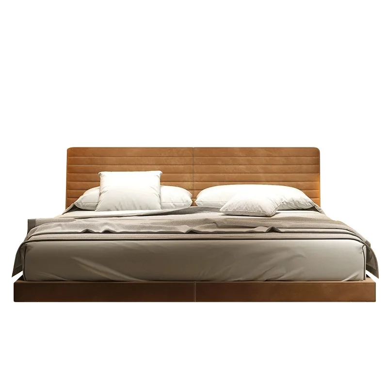 

Italian, minimalist, matte, light luxury, modern, master bedroom, Nordic, simple, quiet, fabric bed