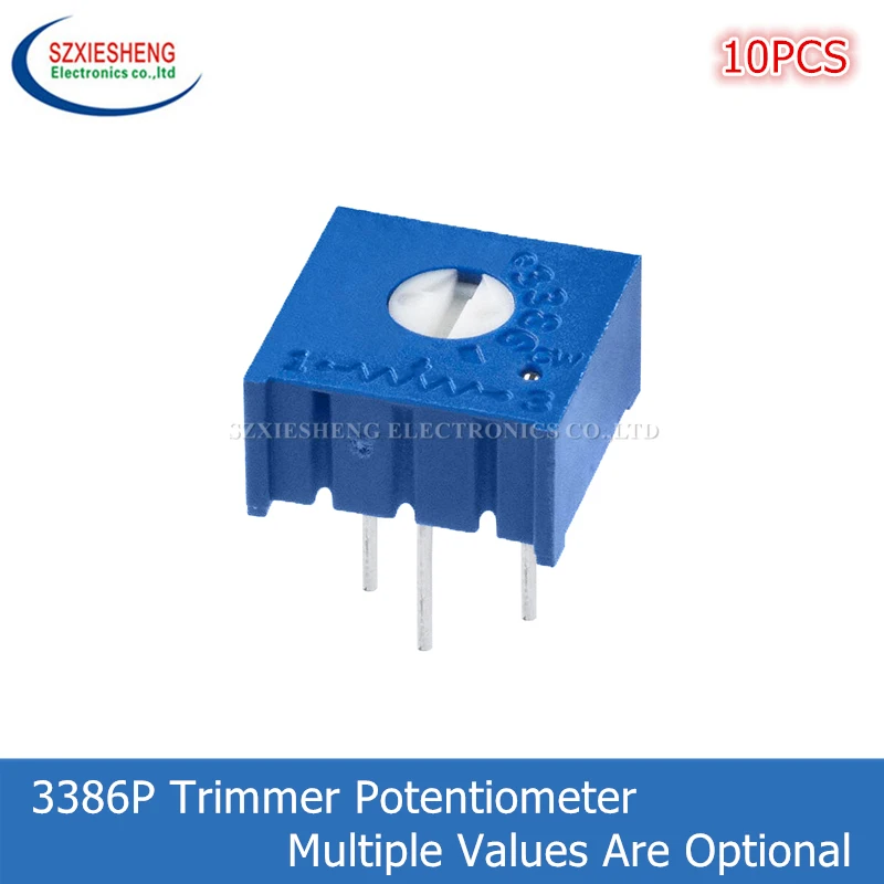 10PCS 3386P Trimmer Potentiometer Variable Resistor Cermet Trimpot 100R 200R 500R 1K 2K 5K 10K 20K 50K 100K 200K 500K 1M Ohm