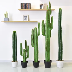 Artificial Cactus Plant, Tropical False Potted, Green Desert Plant, Large Flower Arrangement, Art Hotel Garden, Home Decoration