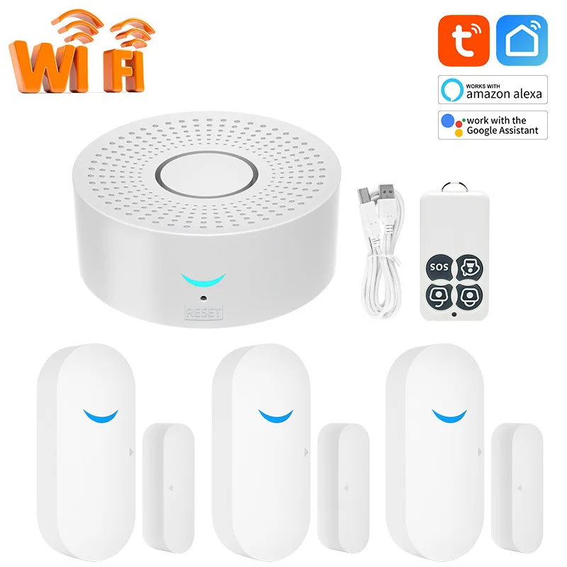 WIFI  Burglar Alarm System Tuya Smartlife APP Home Security  Door Window Alarm Sensor