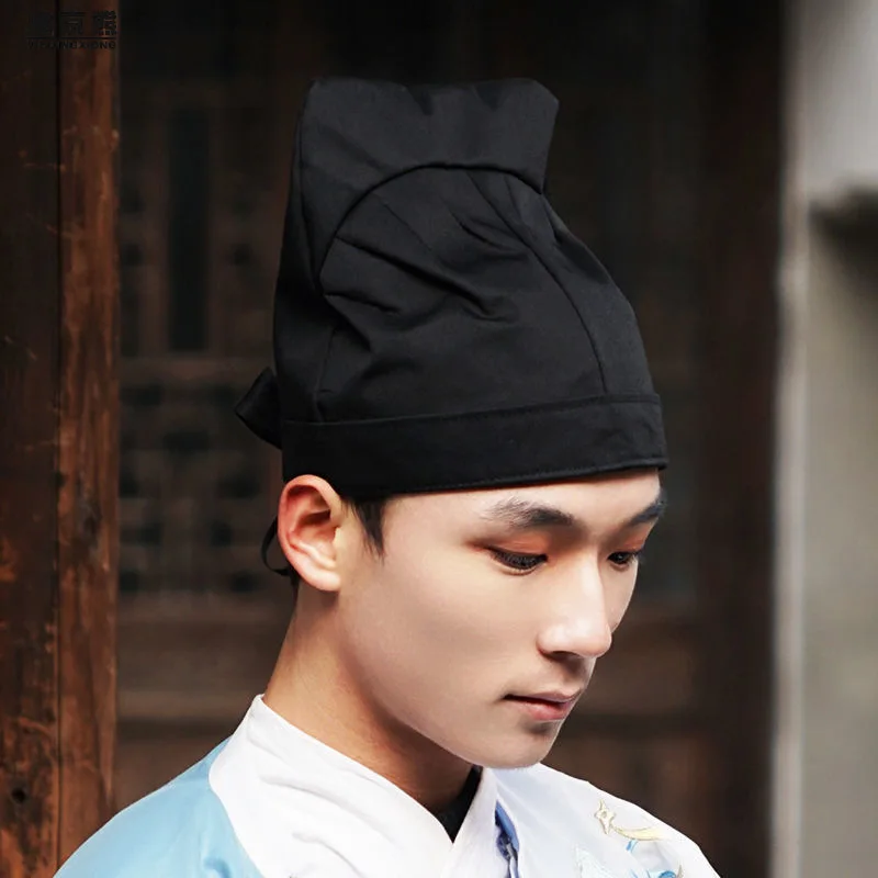Chinese Costume Men's Hanfu Scholar Lay Scholar Hat Libai Headwear Tang And Song Dynasties Confucian Hat Performance Opera Hat