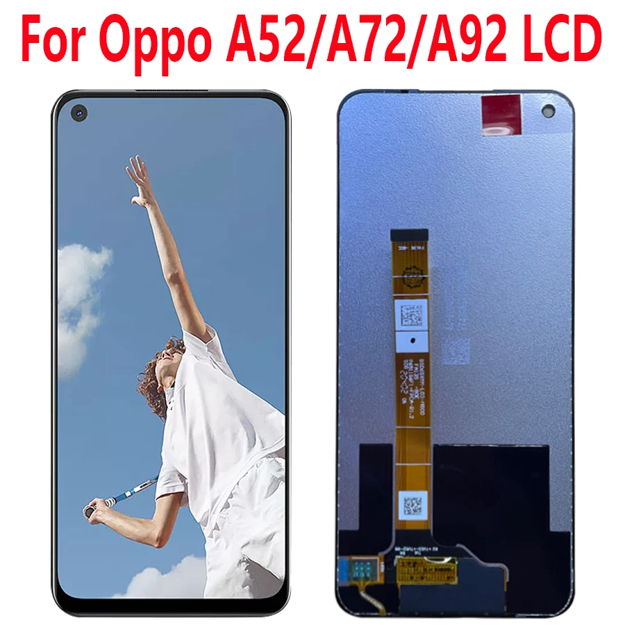 

6,5 ''оригинальный ЖК-экран для Oppo A52, сенсорная панель, дигитайзер, запасные части для Oppo A72/A92, ЖК-дисплей с рамкой