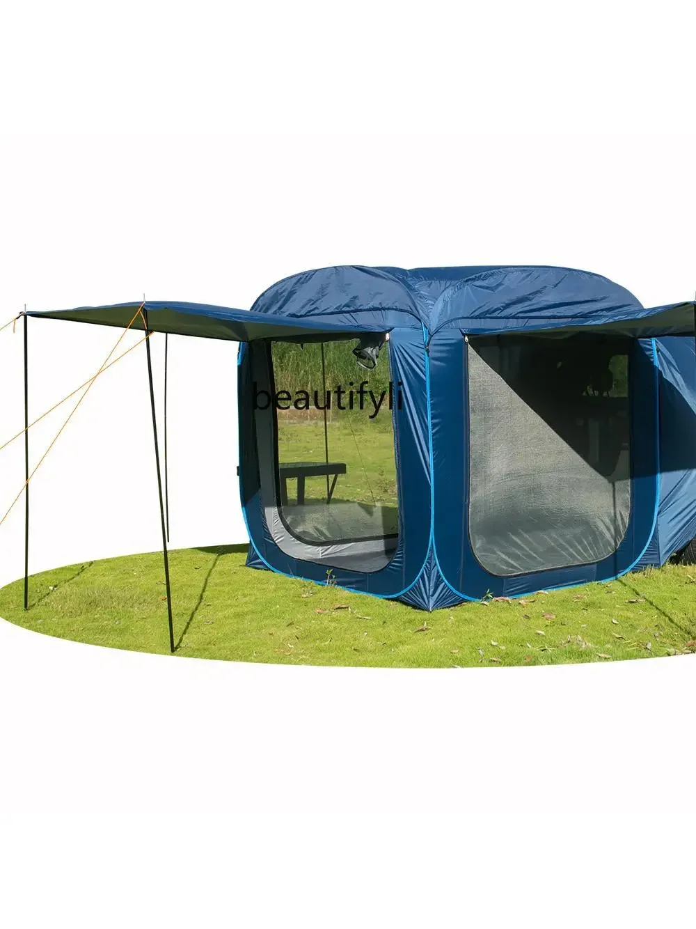 Automatic Rear Camping Roof Supplies Folding Camping Outdoor Tent 3-5 People Full Set  H