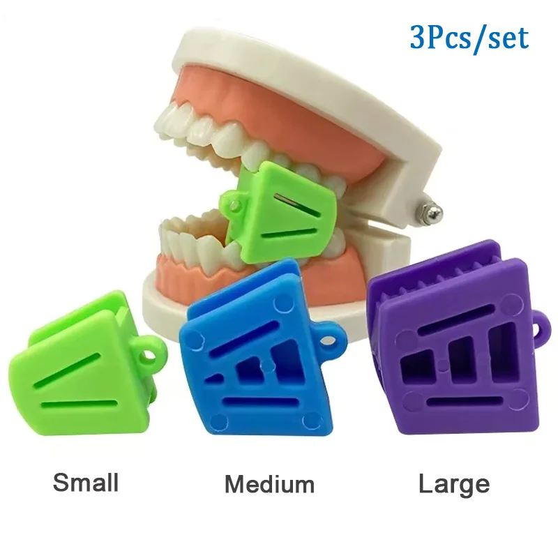 

3pcs/Set S/M/L Dental Mouth Prop Bite Rubber Opener Retractor Silicone Occlusal Pad Dentistry Orthodontic Supplies Dentist Tools