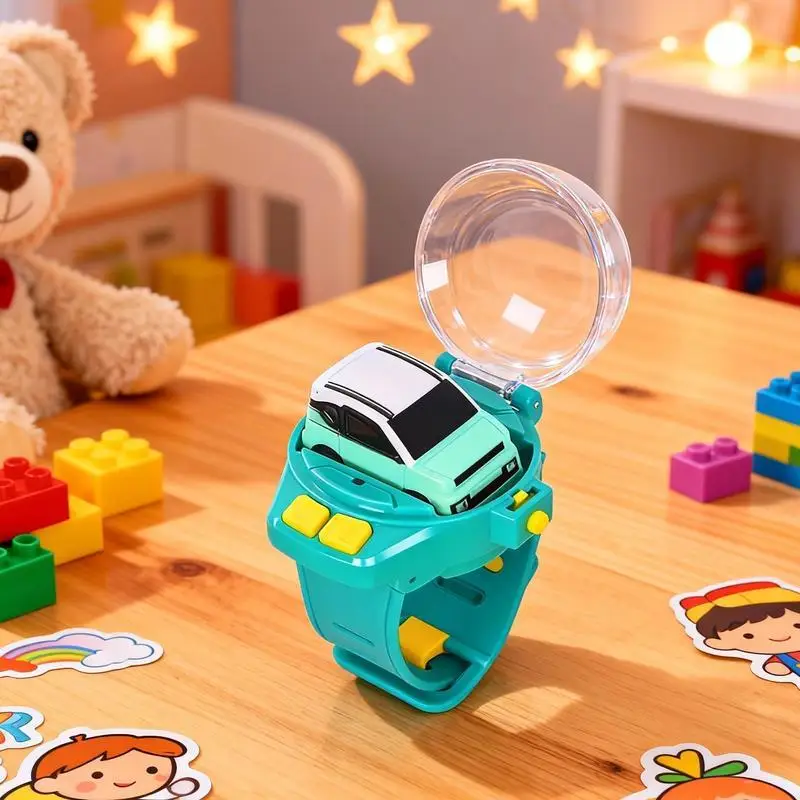 

Mini Remote Control Car Watch Toy 2.4GHz Cartoon Racing Car USB Charging Compact Fun for Kids and Adults gift creativity unique
