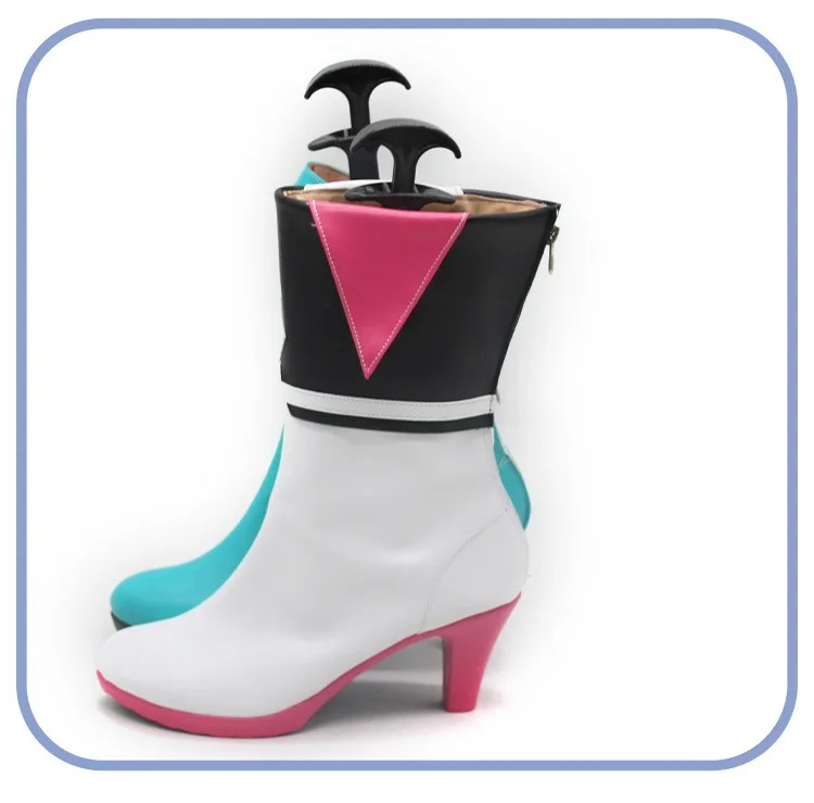 Vtuber IRyS Scarpe Cosplay Accessori Anime Stivali di Carnevale di Halloween Scarpe in pelle PU Puntelli Cosplay Realizzati su misura