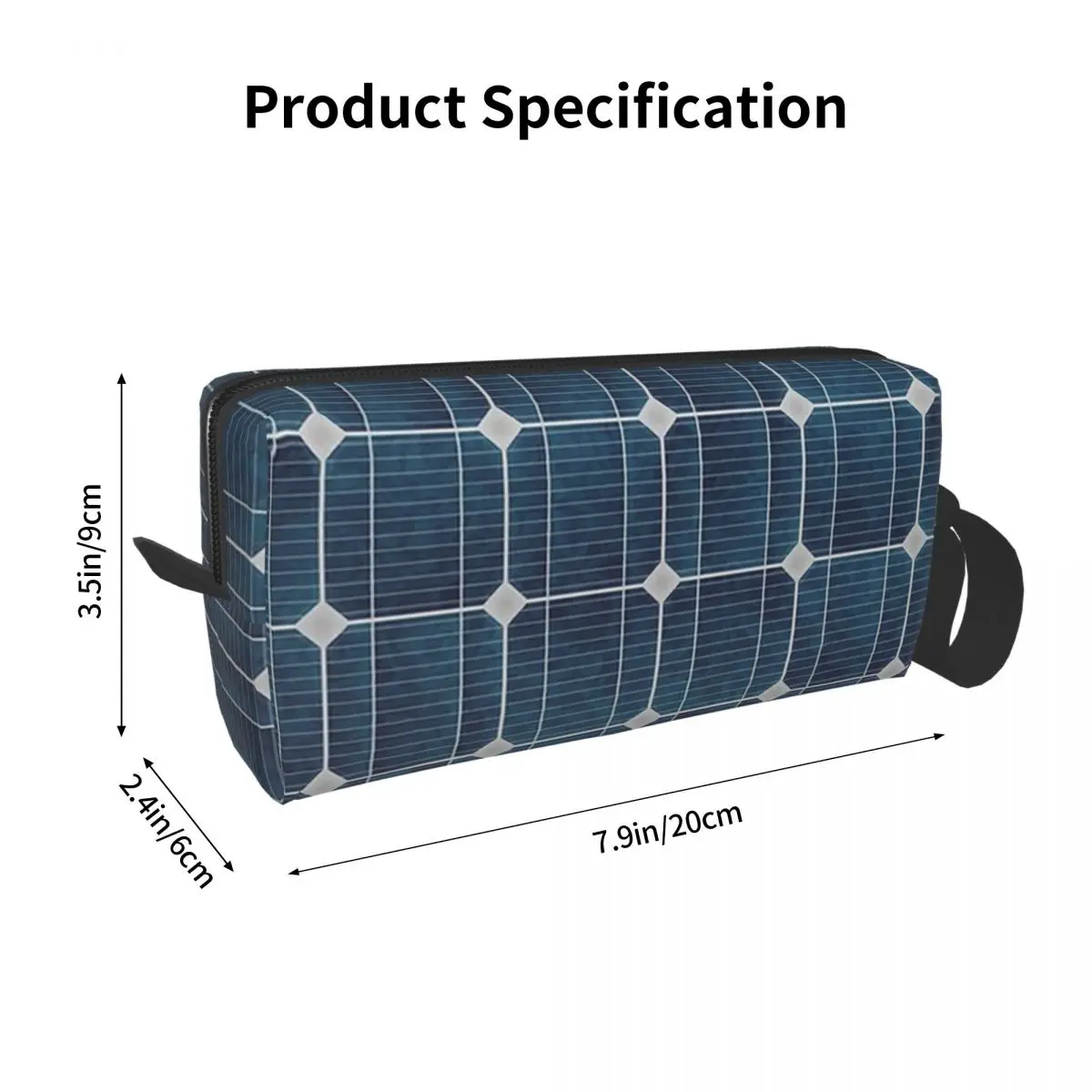 Solar Panel Makeup Bag Cosmetic Organizer Storage Dopp Kit Toiletry Cosmetic Bag for Women Beauty Travel Pencil Case