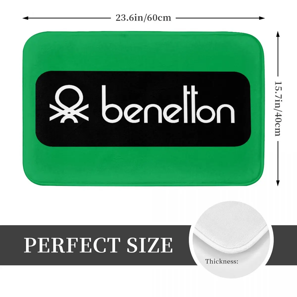 United Colors Of Benetton Non-slip Doormat Floor Mat Washable Carpet Rug for Kitchen Entrance Home Bedroom Footpad Mats