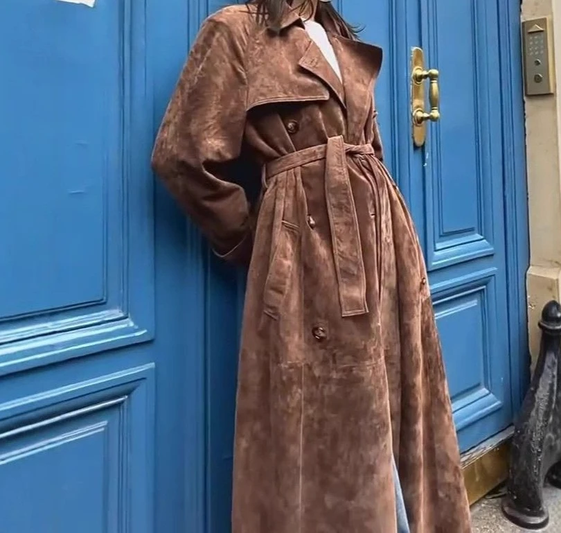 

2025 Autumn-Winter Retro Fashion Style Multi-Functional Coat with Straps for Waist Closure