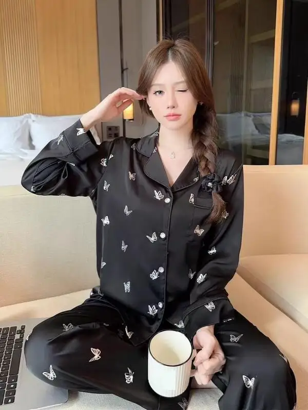 

Women's Clothing Pajamas Four Seasons Hit Product New Product Long Sleeves Pants At Home Outdoors Sleep Fashion Exquisite
