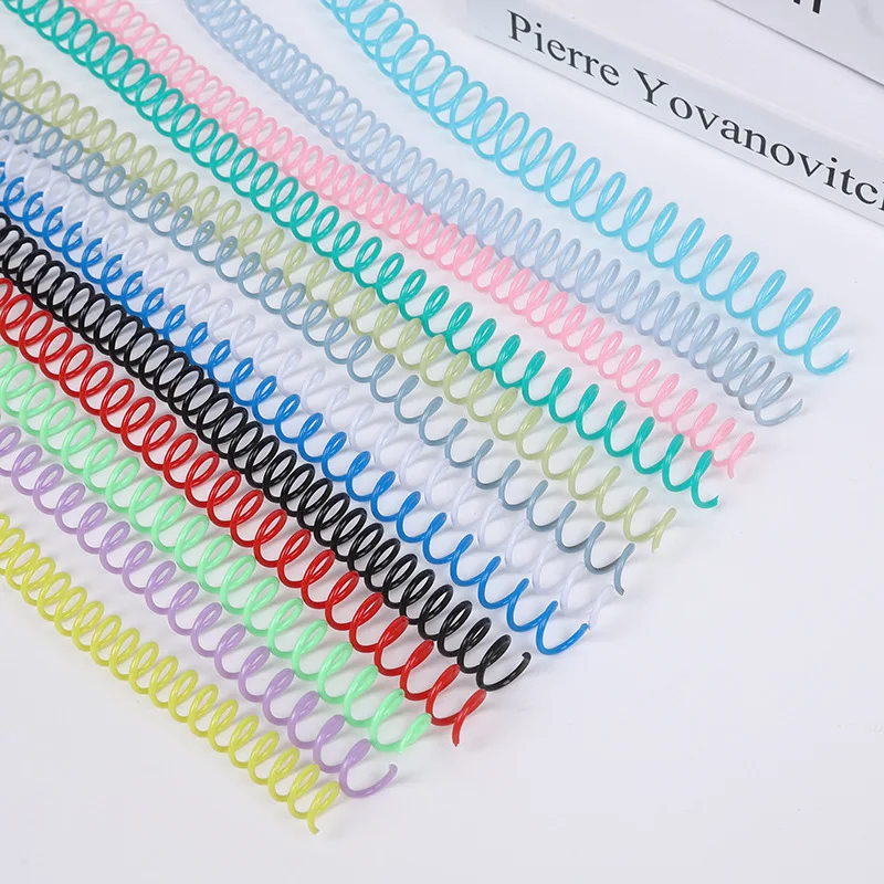 10pcs 16mm A4 Plastic Loose Leaf Ring Binders 30 Rings 9.5mm Spring Spiral Single Binding Coil Notebook School Office Supply