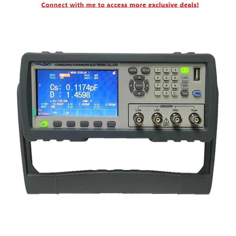 

Chuangkai CKT2832 LCR цифровой измеритель частоты 50 Гц-200 кГц 16 точек прибор для измерения емкости и импеданса